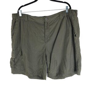 Columbia Mens Omni-Shade Fishing Nylon Cargo Shorts Green XXL